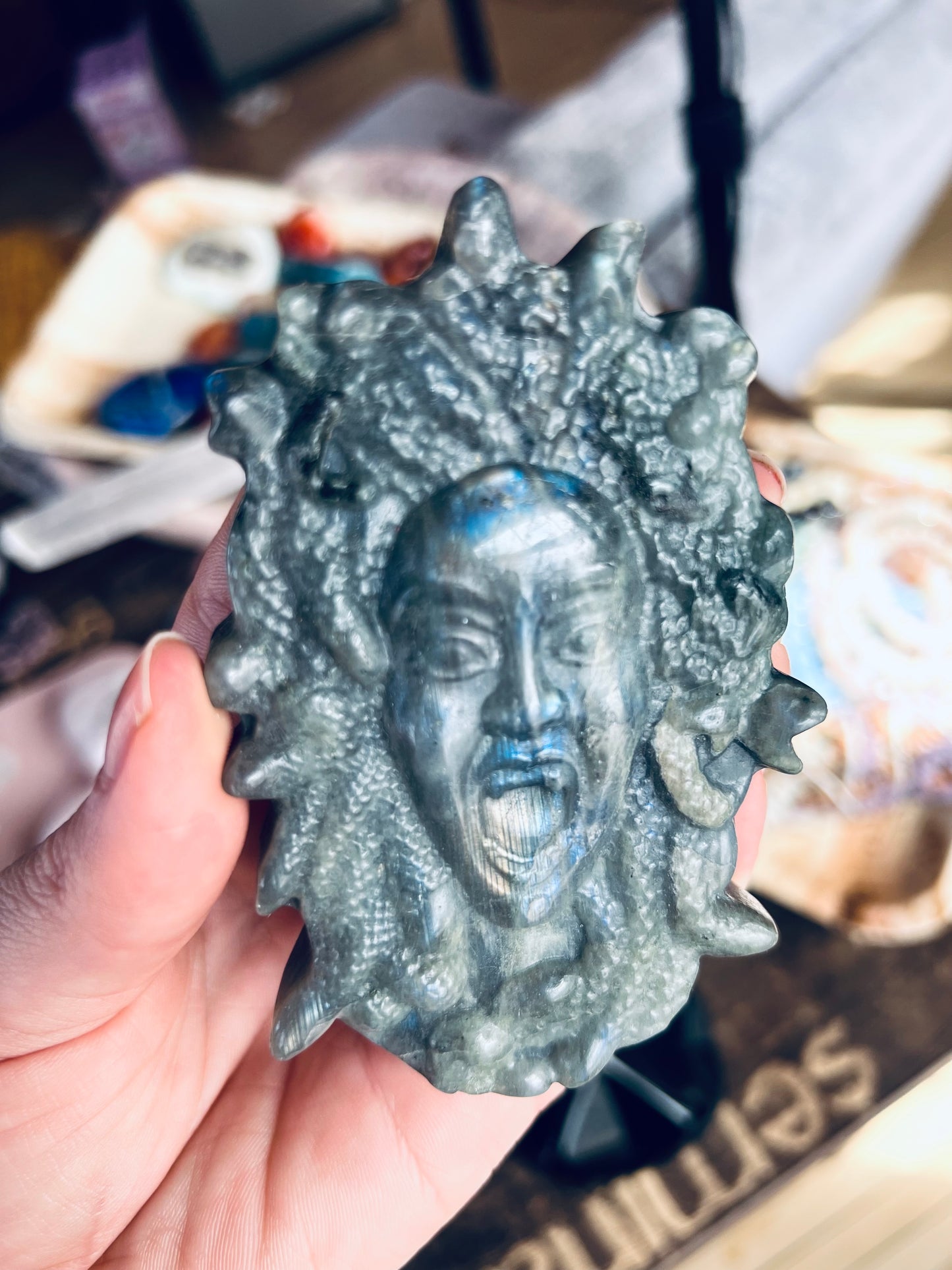 Labradorite Medusa Head