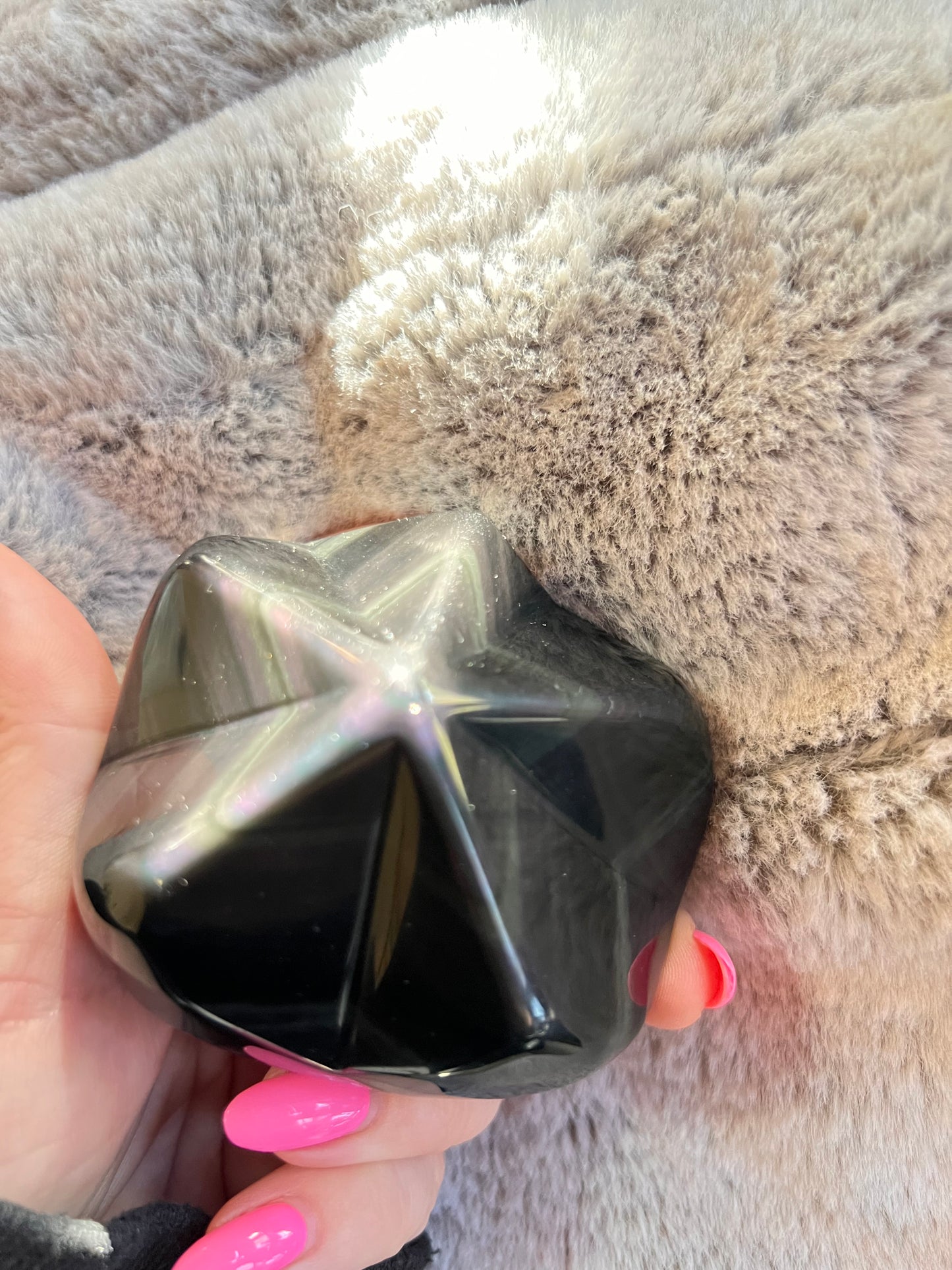 Rainbow Obsidian Star