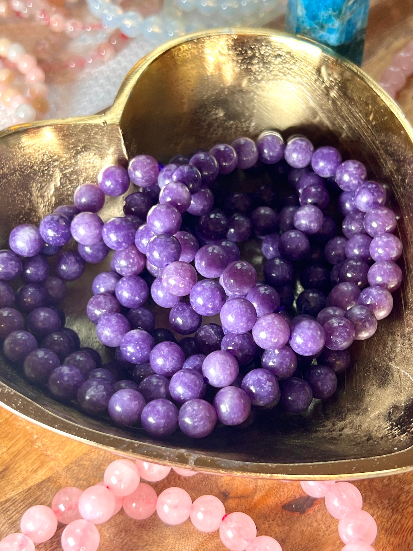 Lepidolite Crystal Healing Bracelets