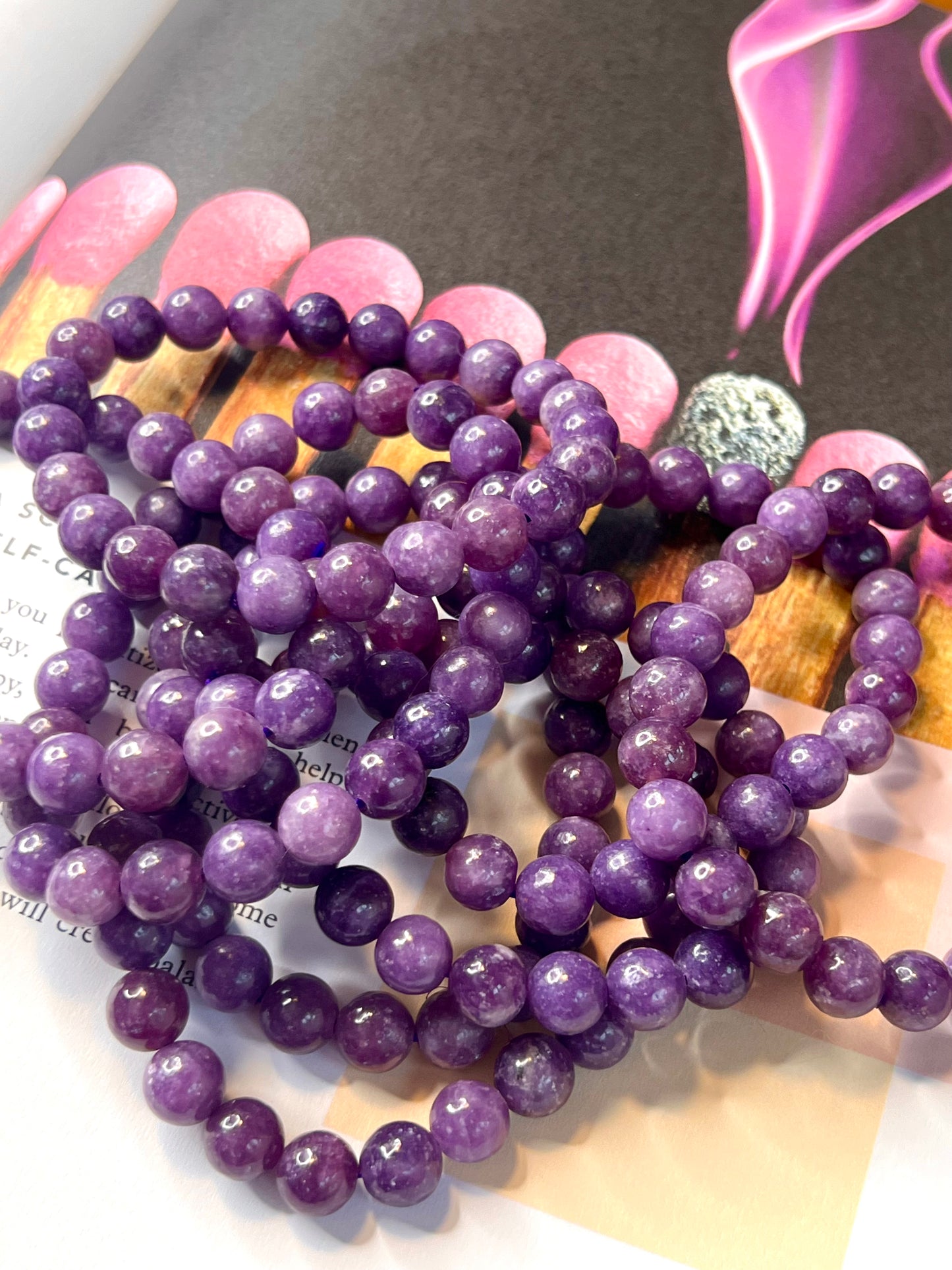 Lepidolite Crystal Healing Bracelets