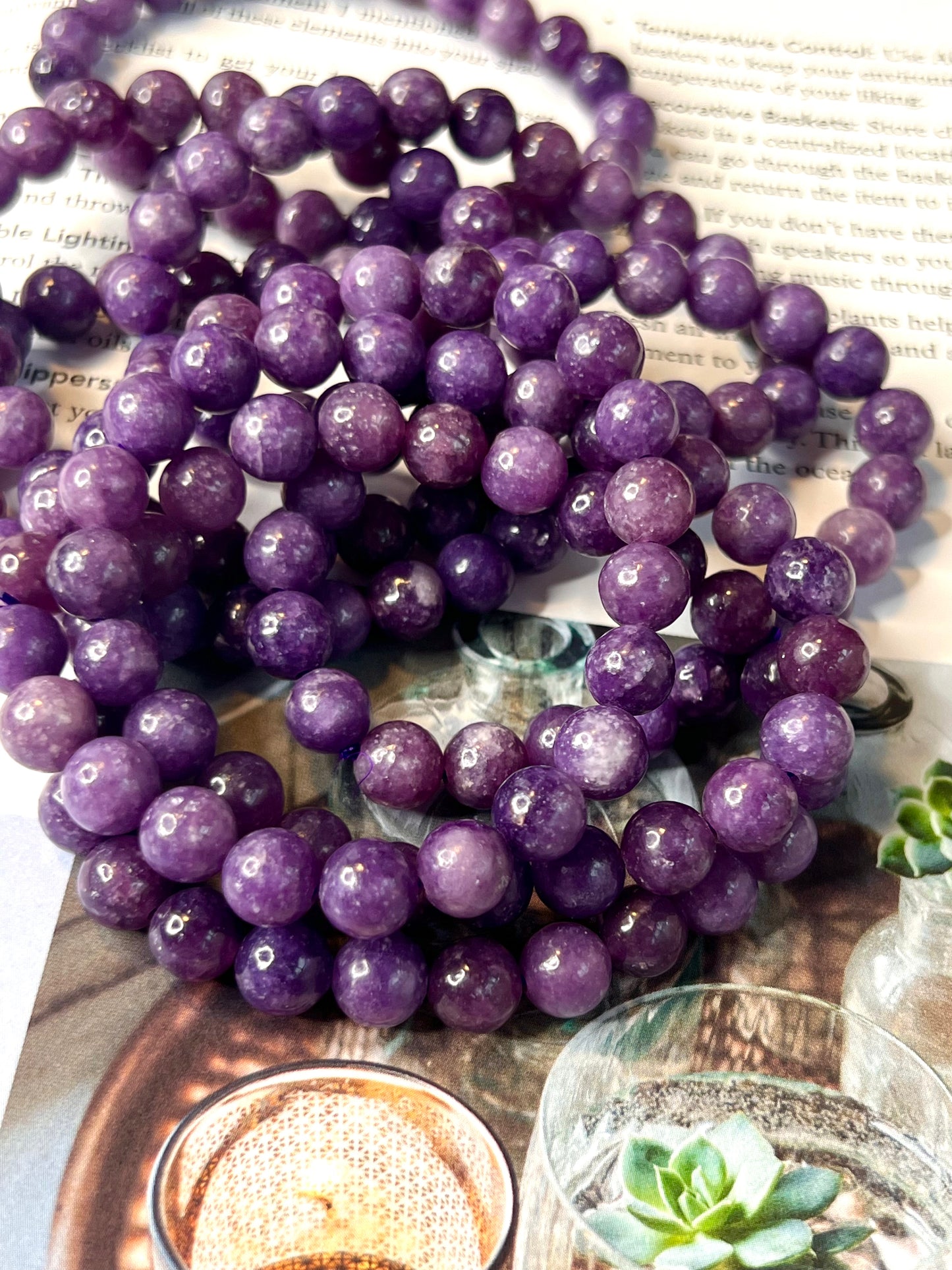 Lepidolite Crystal Healing Bracelets