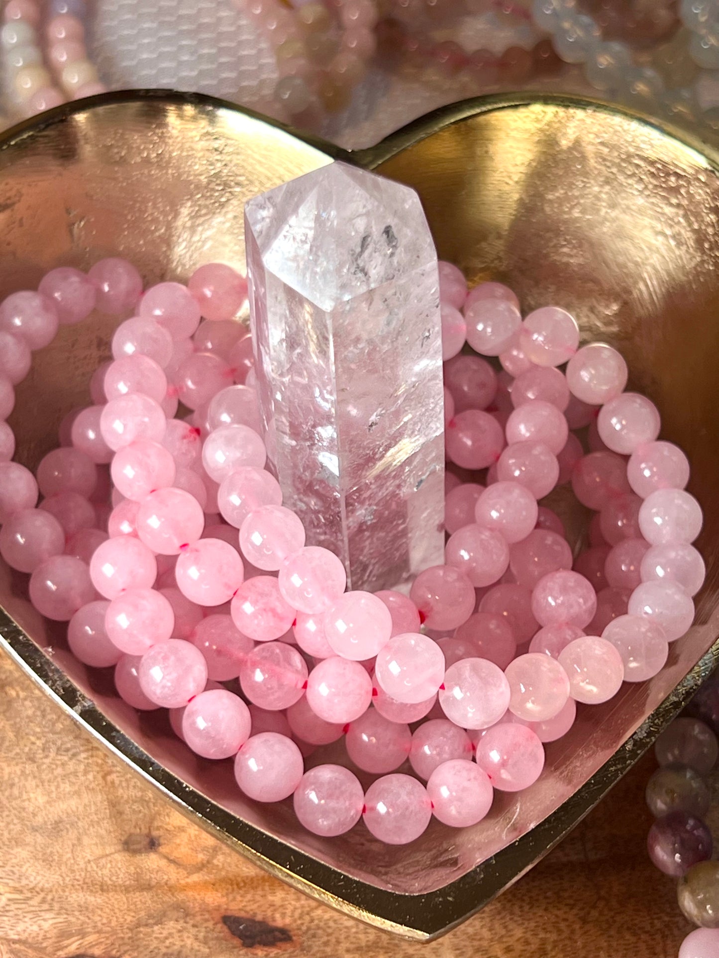 Rose Quartz Crystal Healing Bracelets