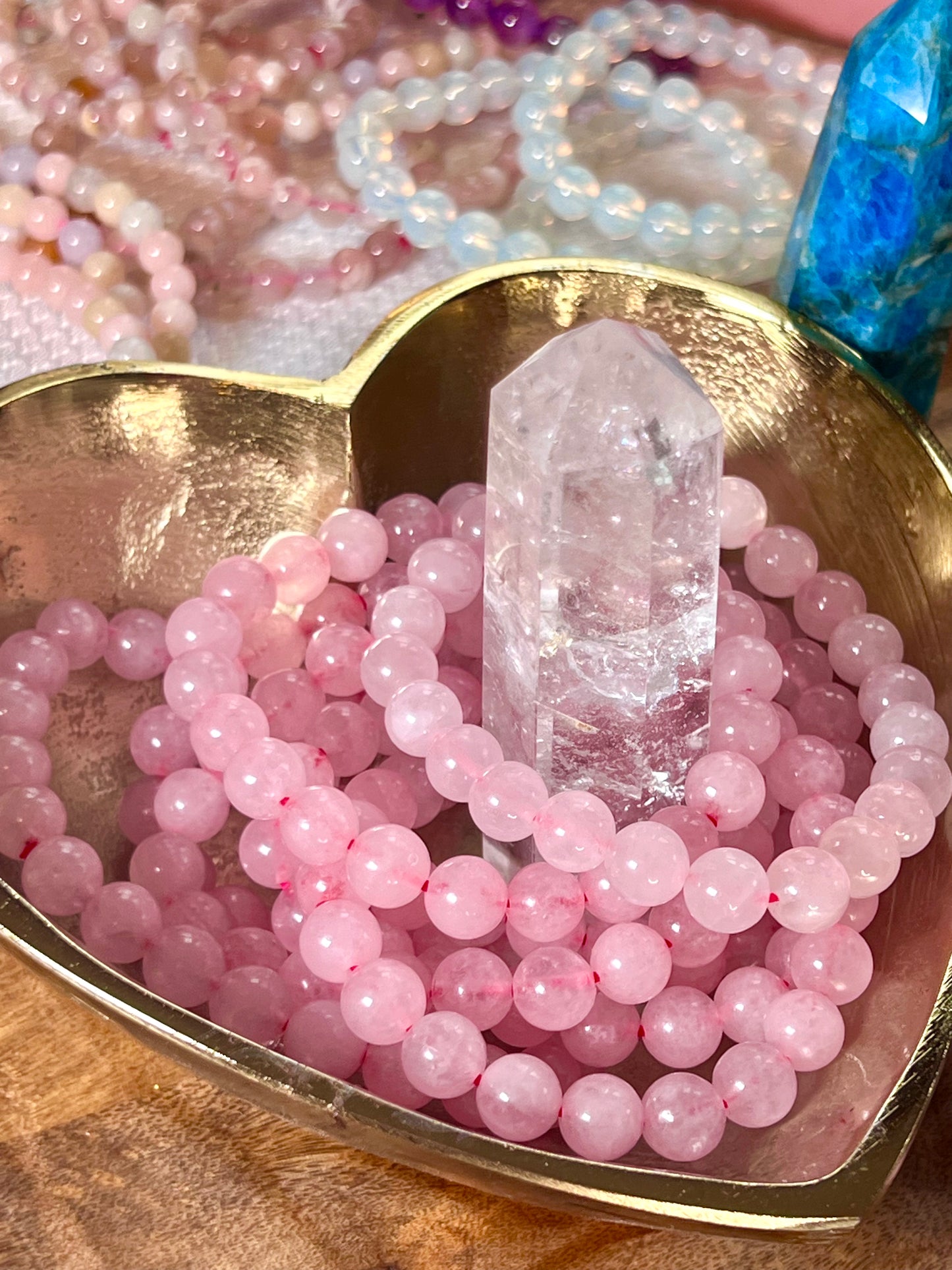 Rose Quartz Crystal Healing Bracelets