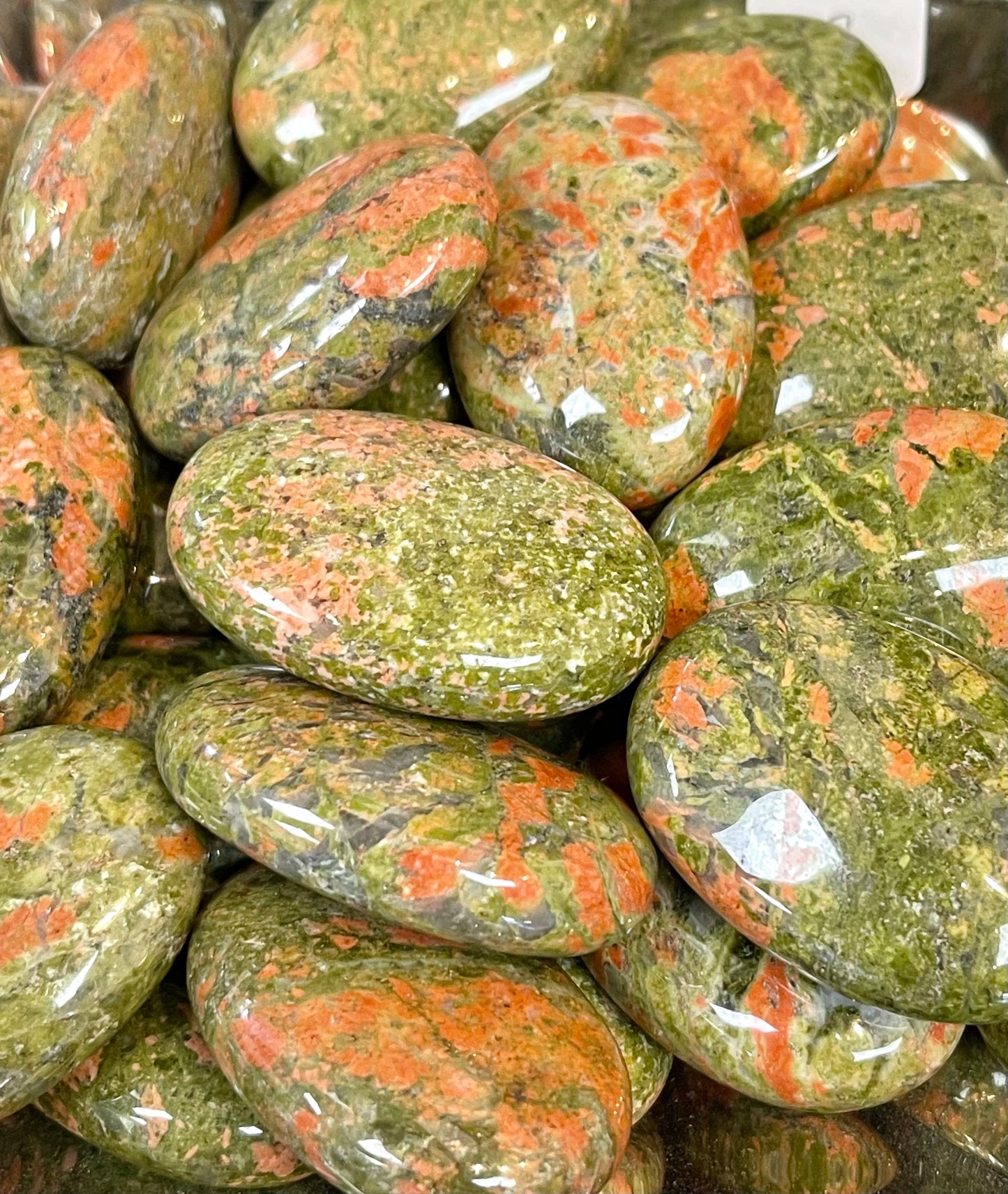 Unakite Palm Stones
