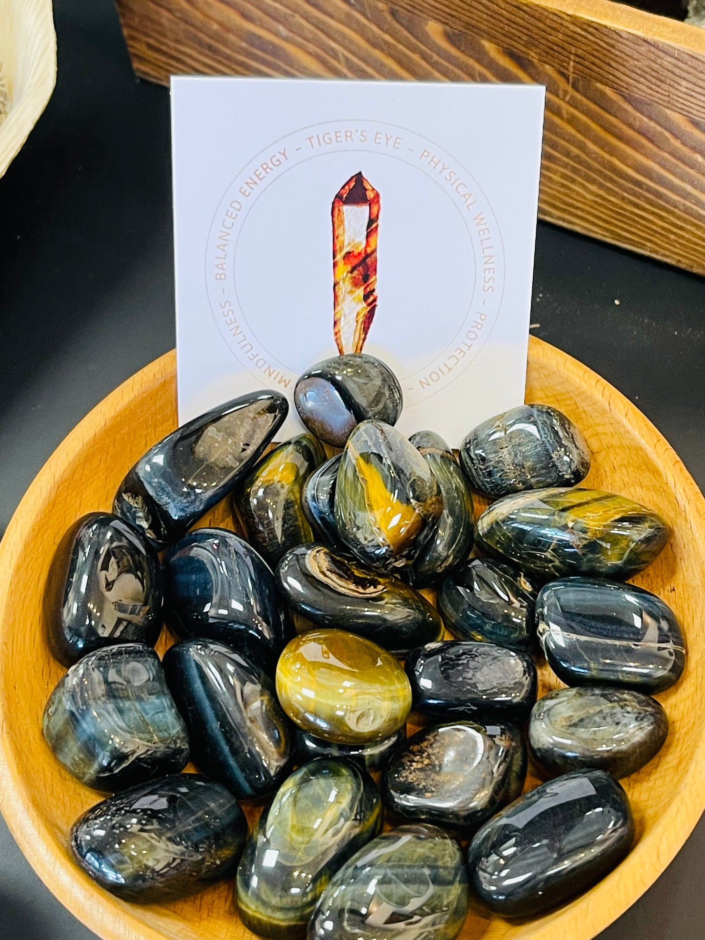 Blue Tiger's Eye (Hawk's Eye) Tumbles