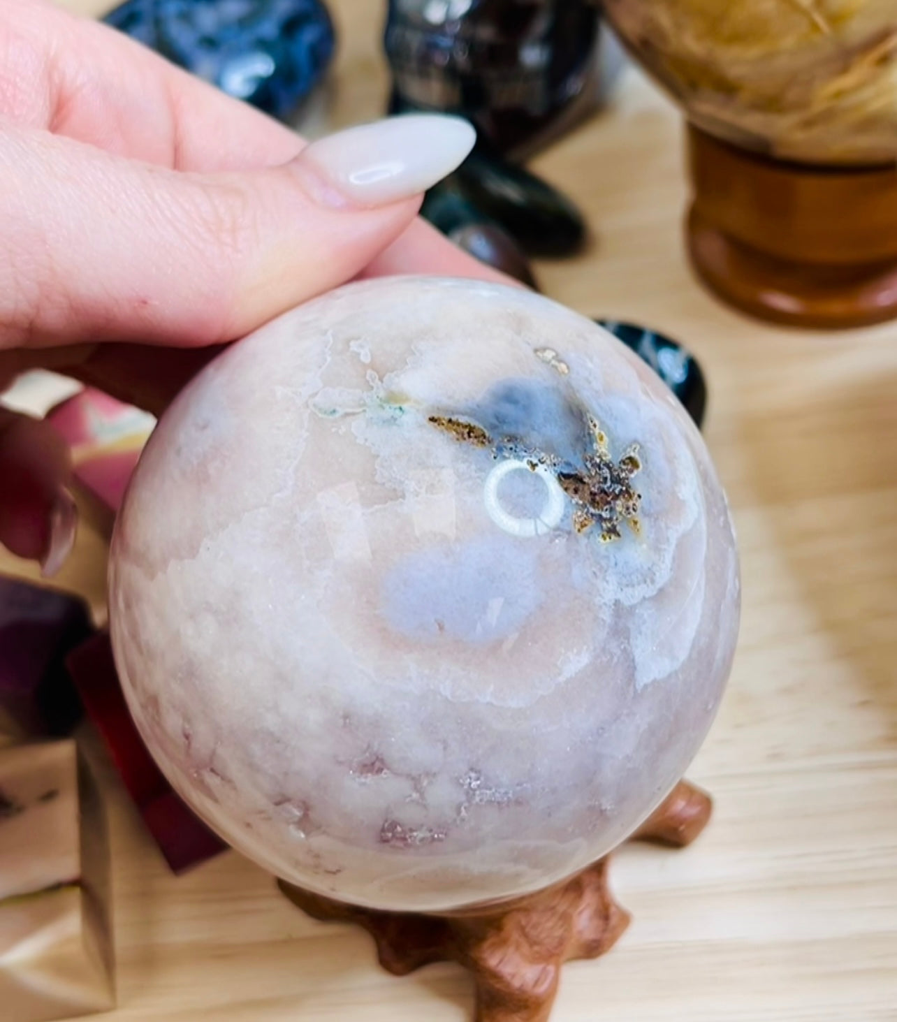 Druzy Pink Amethyst Sphere