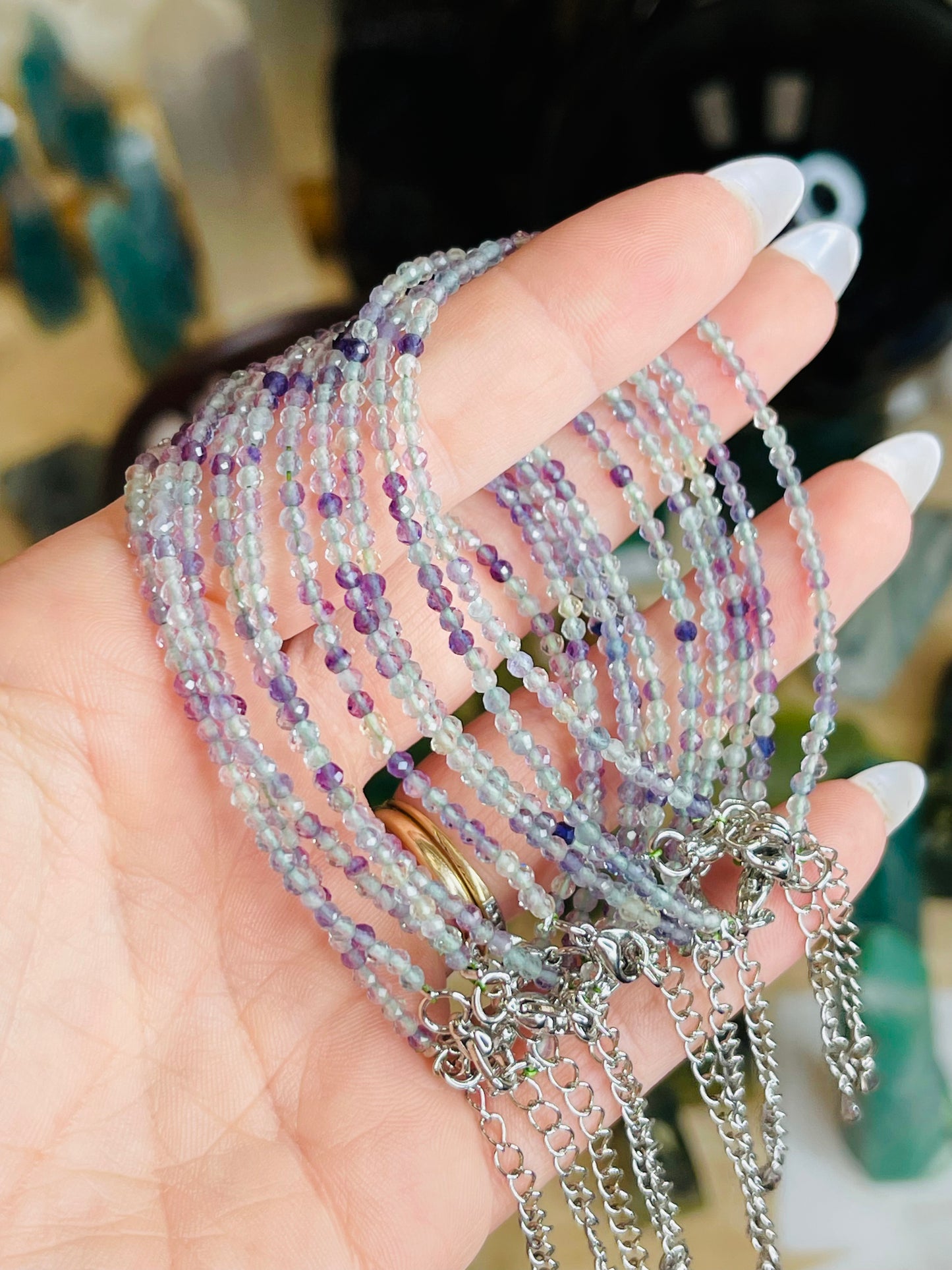 Fluorite Faceted Bracelet with Clasp