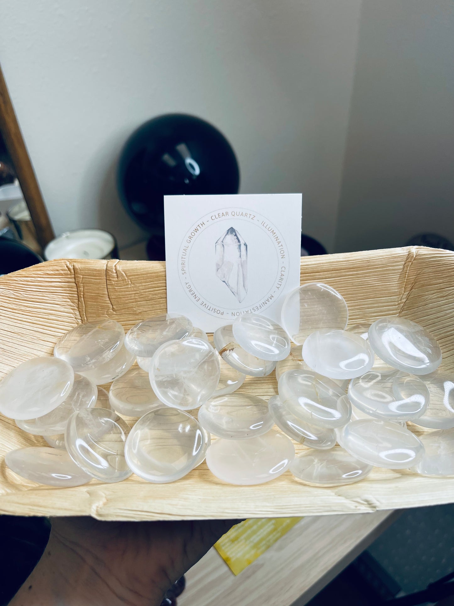Clear Quartz Worry Stone