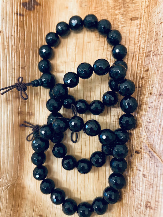 Faceted Black Onyx Bracelet