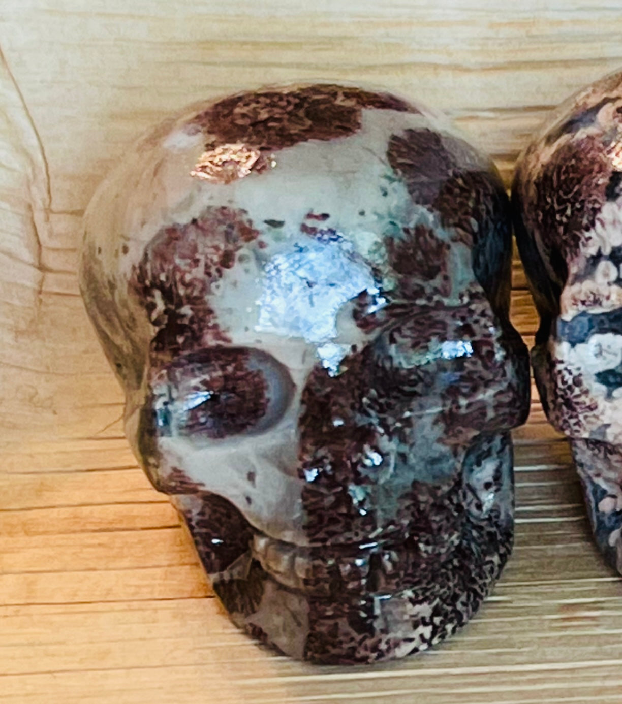 Russian Flower Agate Skull
