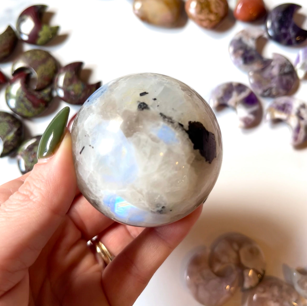 Rainbow 🌈 Moonstone Sphere