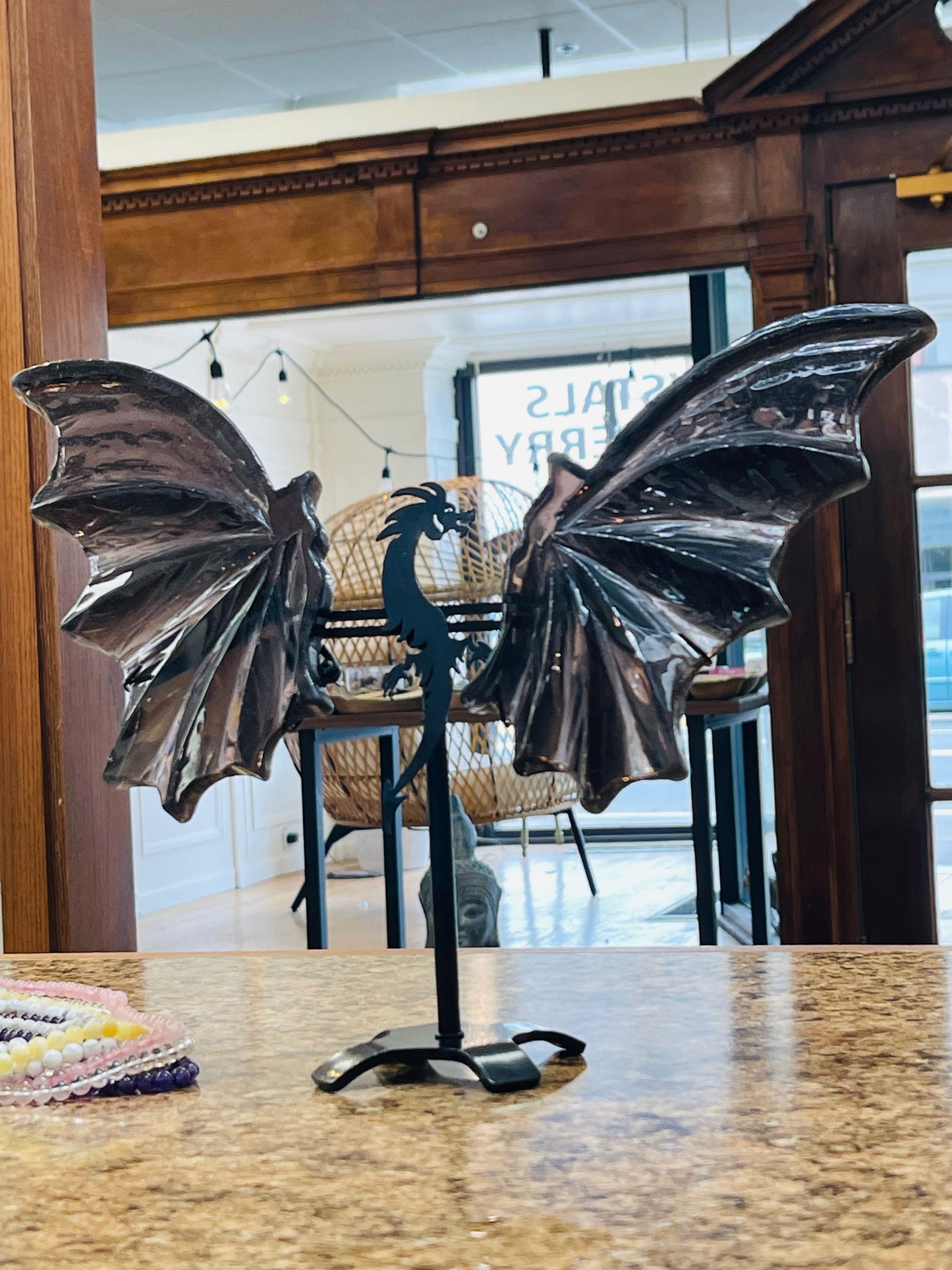 Ice Obsidian Dragon Wings w/ Stand