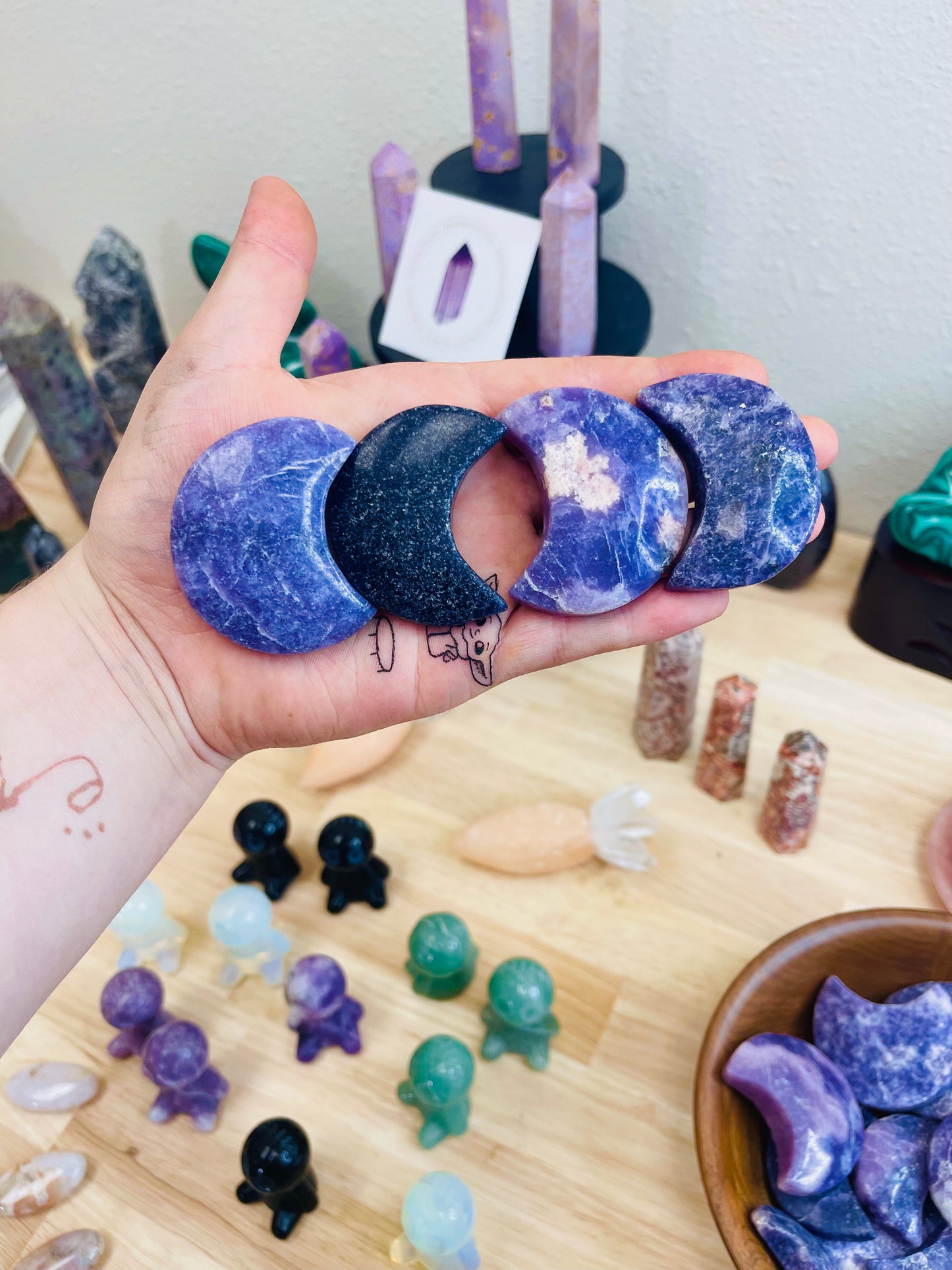 Lepidolite Moons