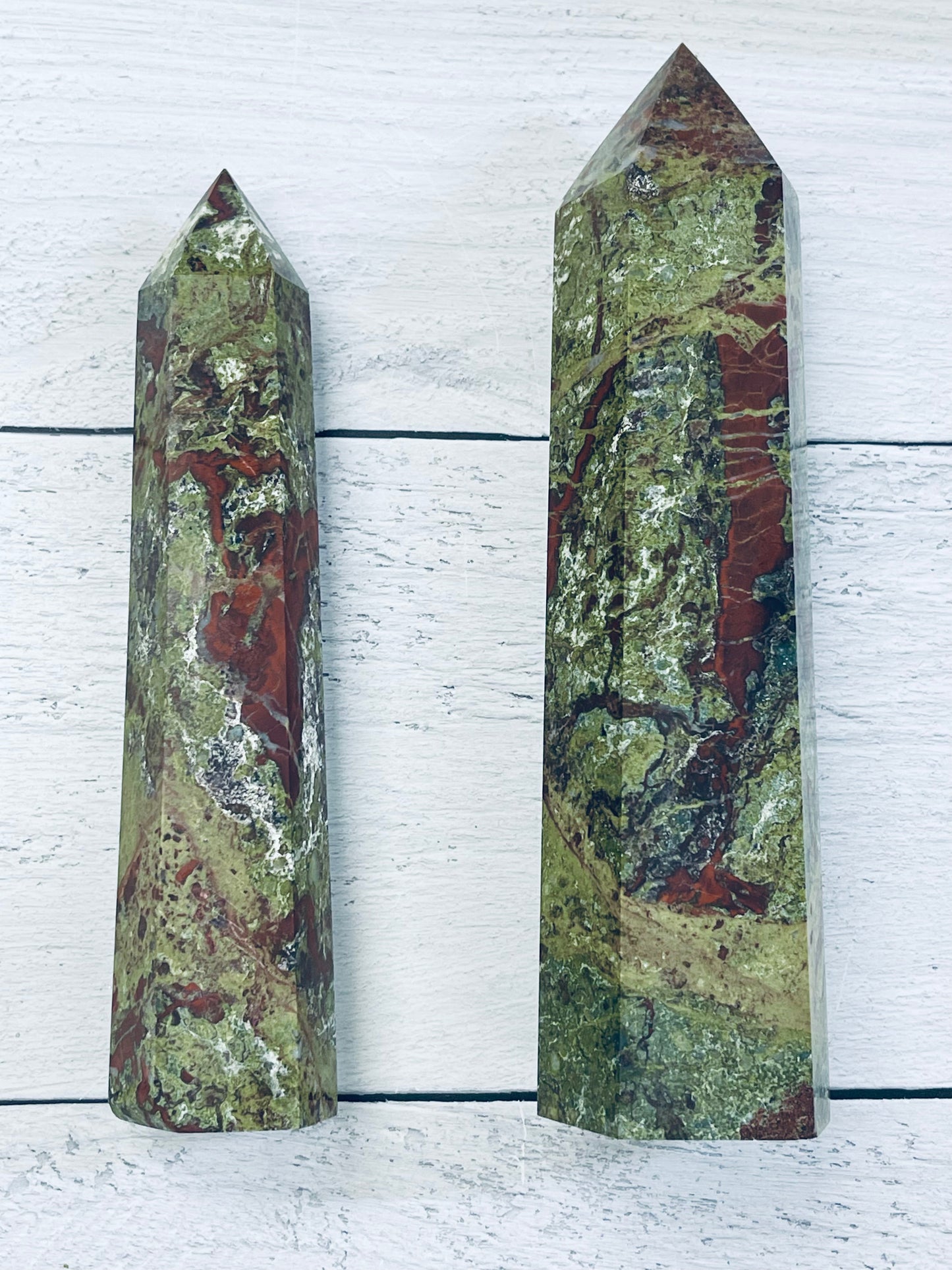 Dragon Blood Jasper Towers