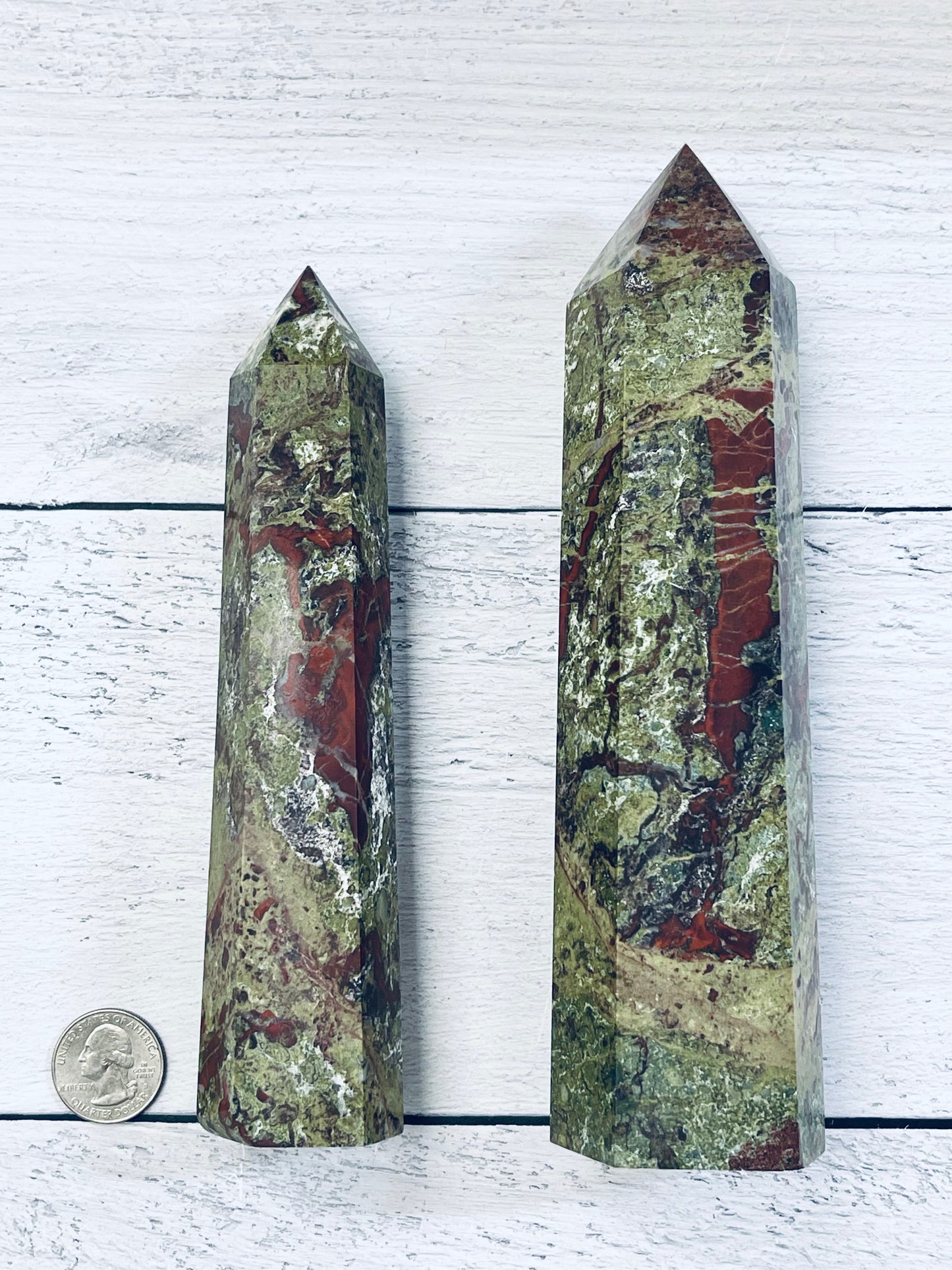 Dragon Blood Jasper Towers