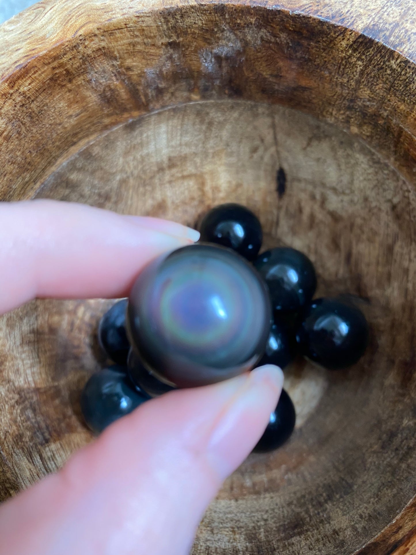 Black Rainbow Obsidian Spheres