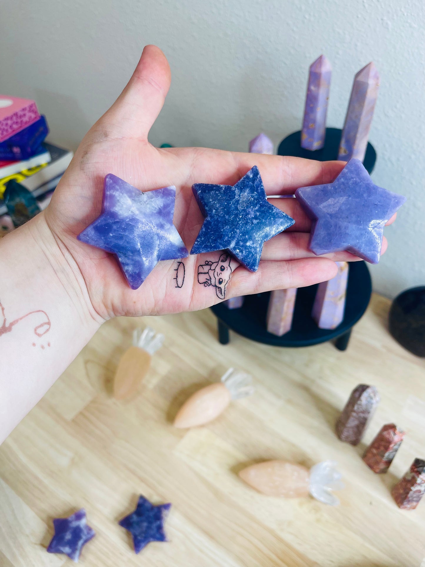 Lepidolite Stars