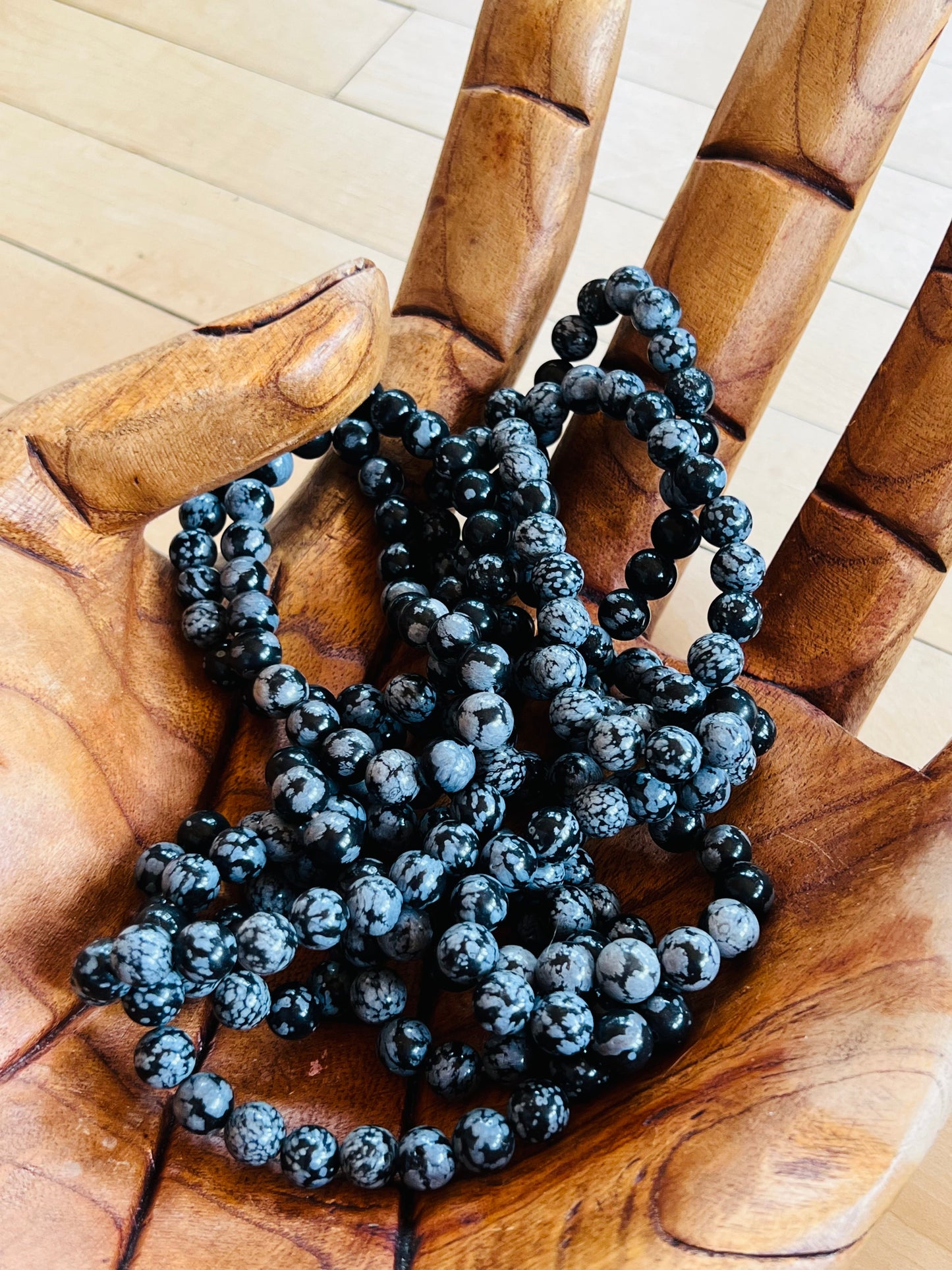 Snowflake Obsidian Crystal Bracelets