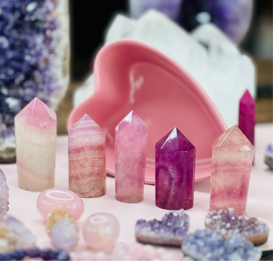 Pink Fluorite Towers