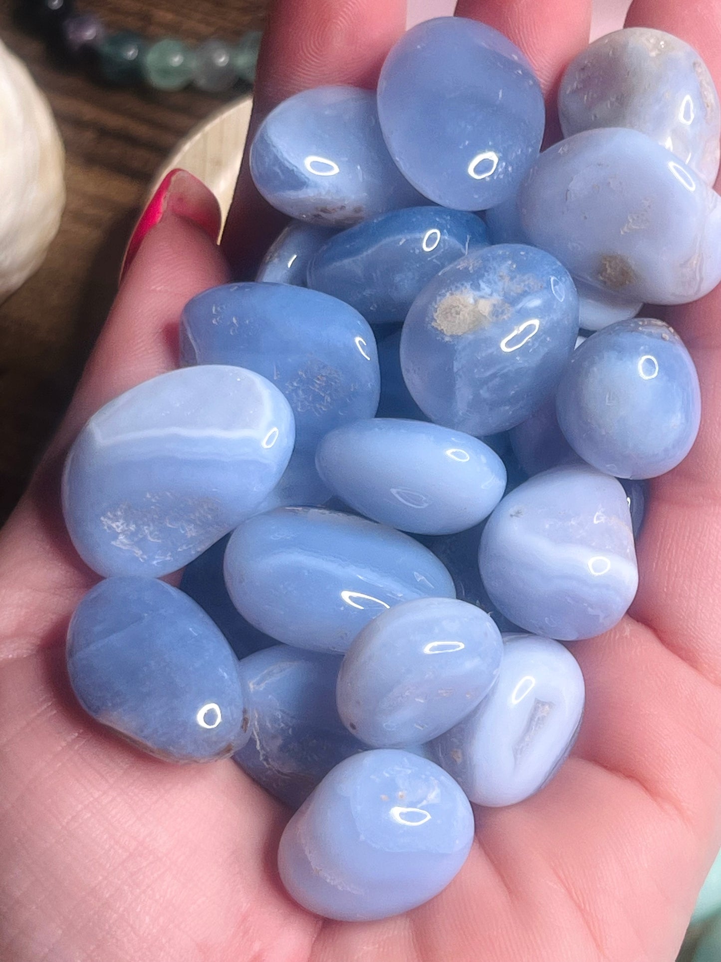 Blue Lace Agate Tumbles - Small