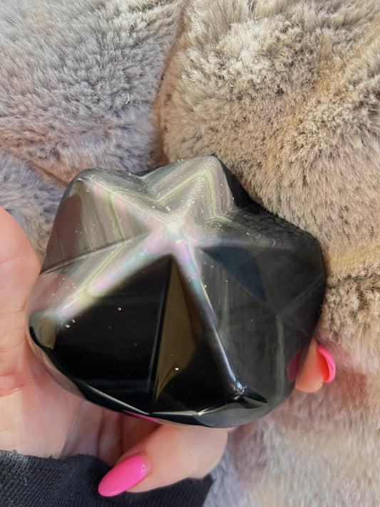 Rainbow Obsidian Star