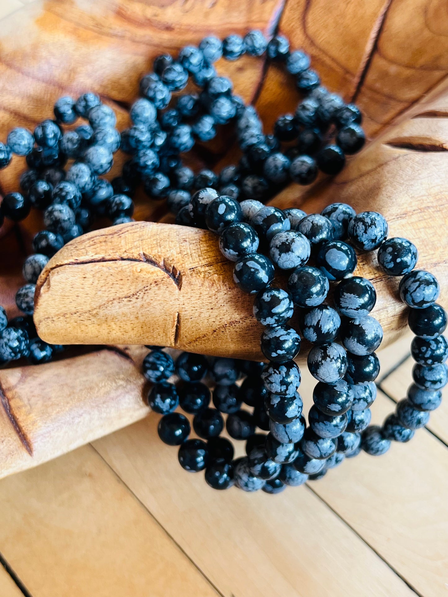 Snowflake Obsidian Crystal Bracelets