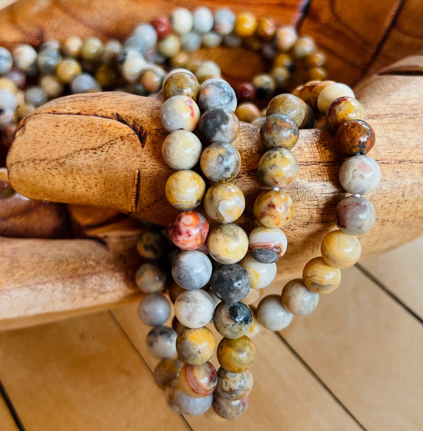 Crazy Lace Agate Bracelets