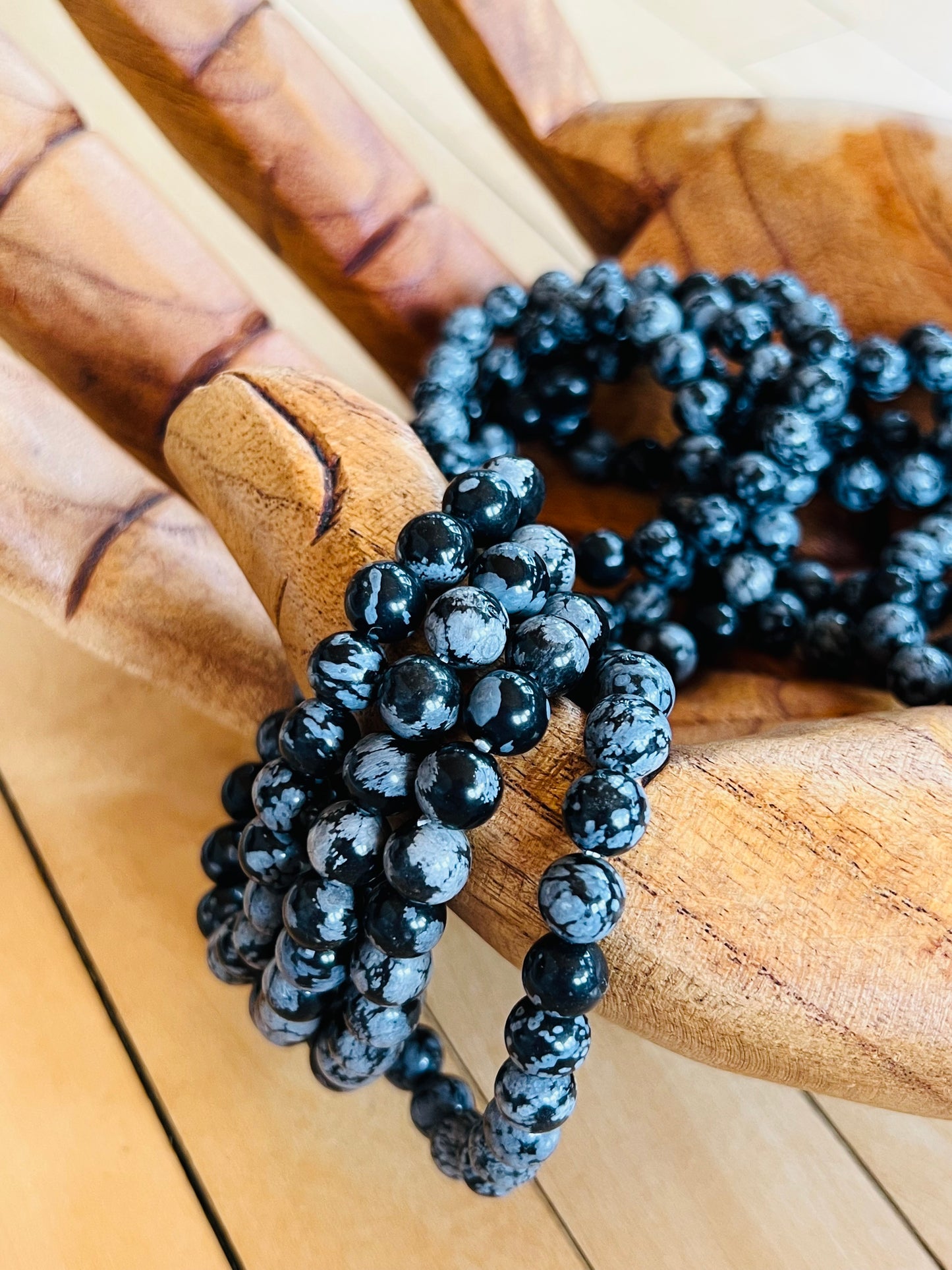 Snowflake Obsidian Crystal Bracelets