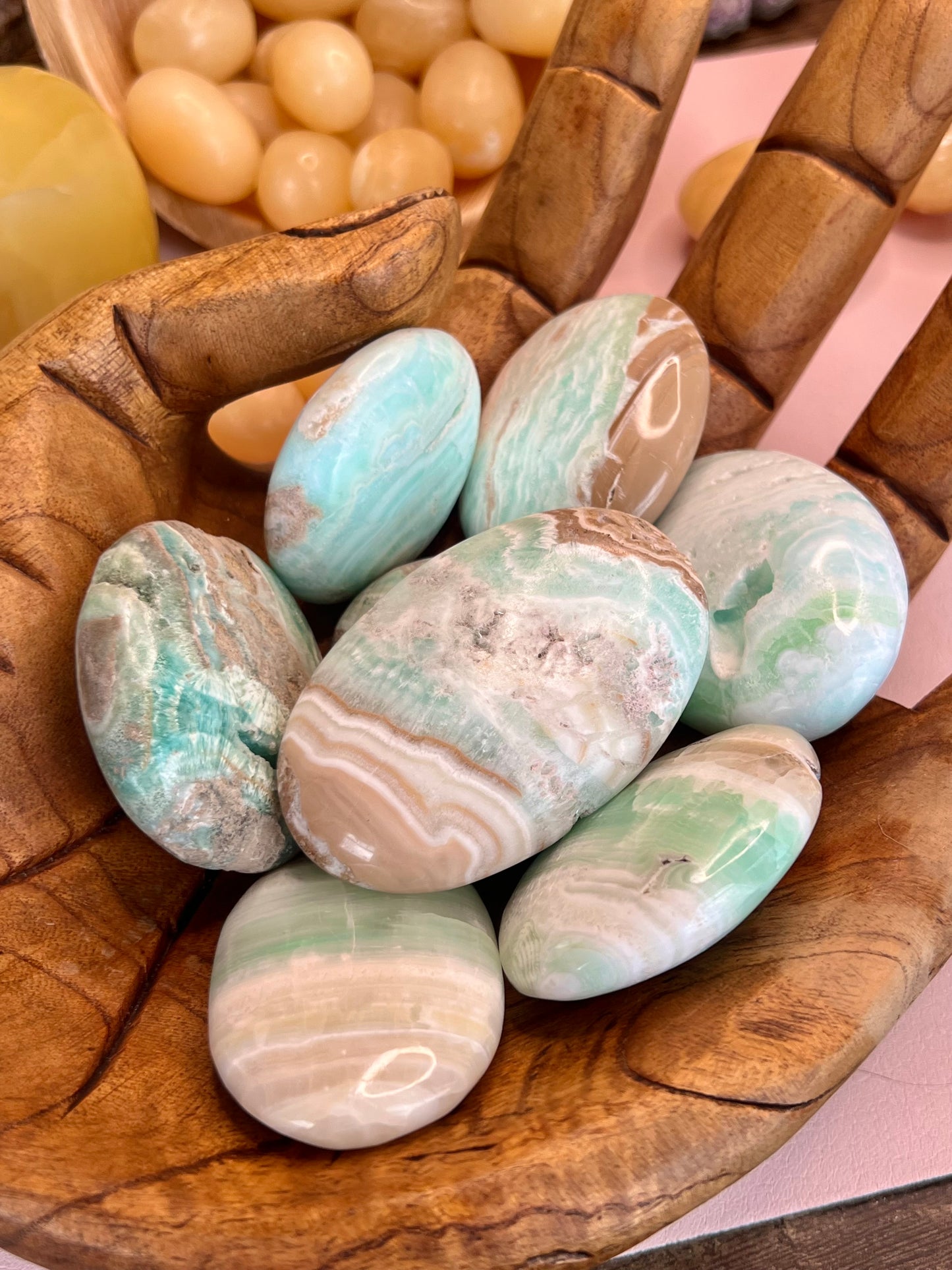 Caribbean Calcite Palm Stones