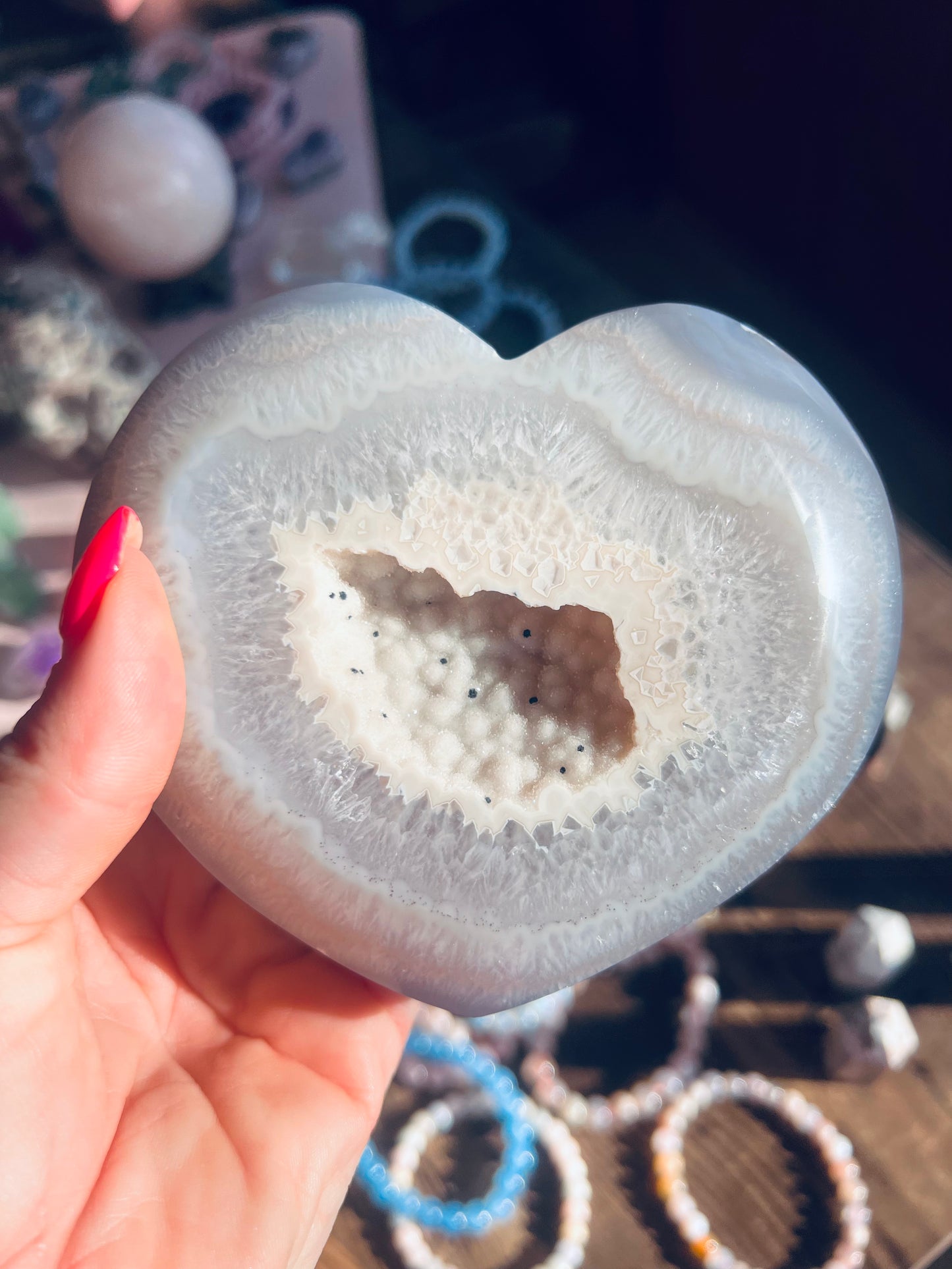 Agate Geode Heart