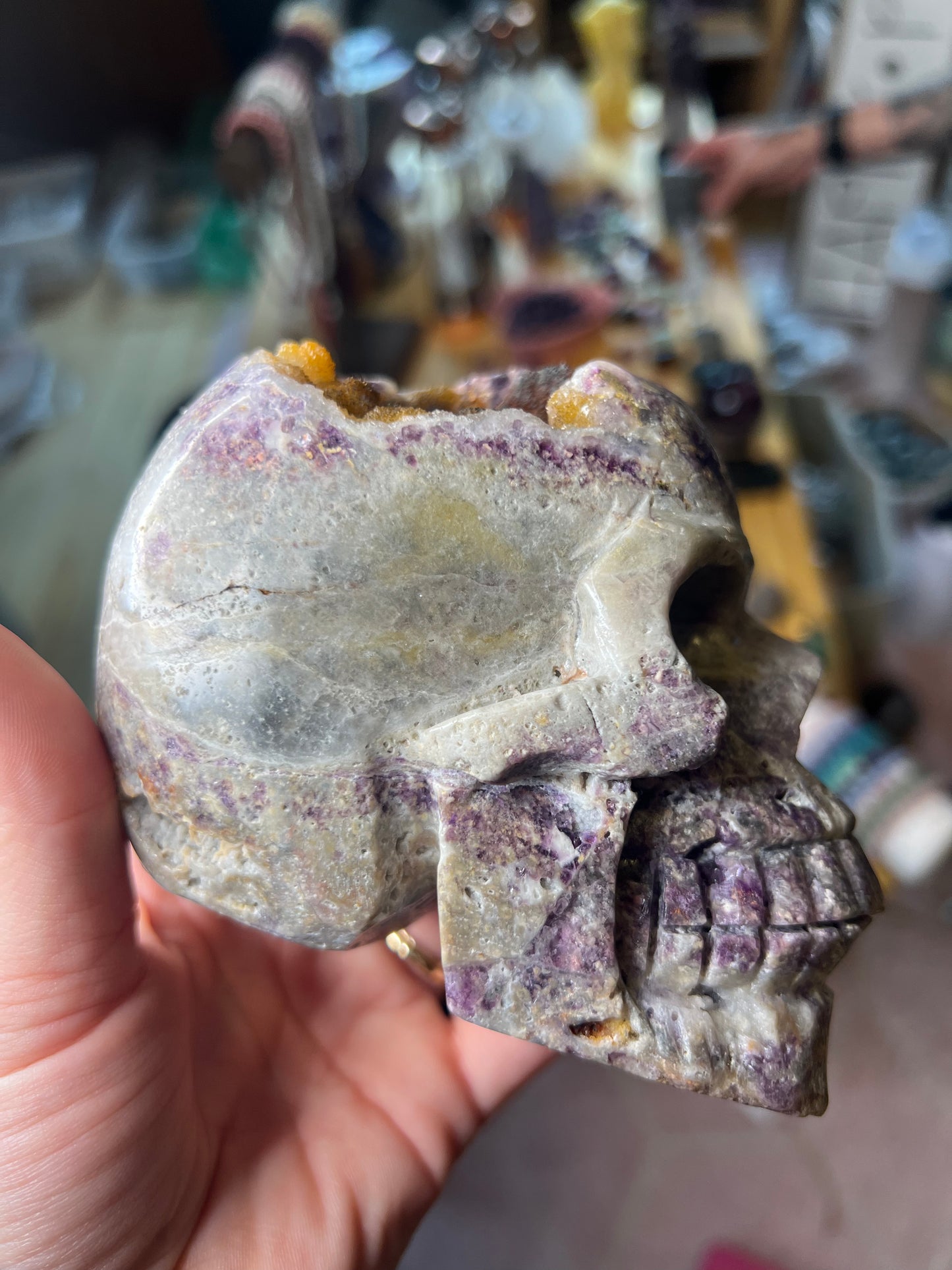 Druzy Sphalerite Skull XL