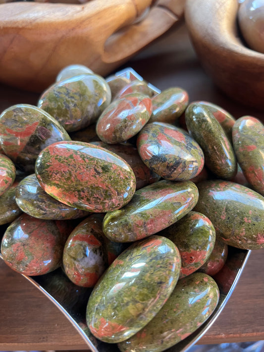 Unakite Palm Stones