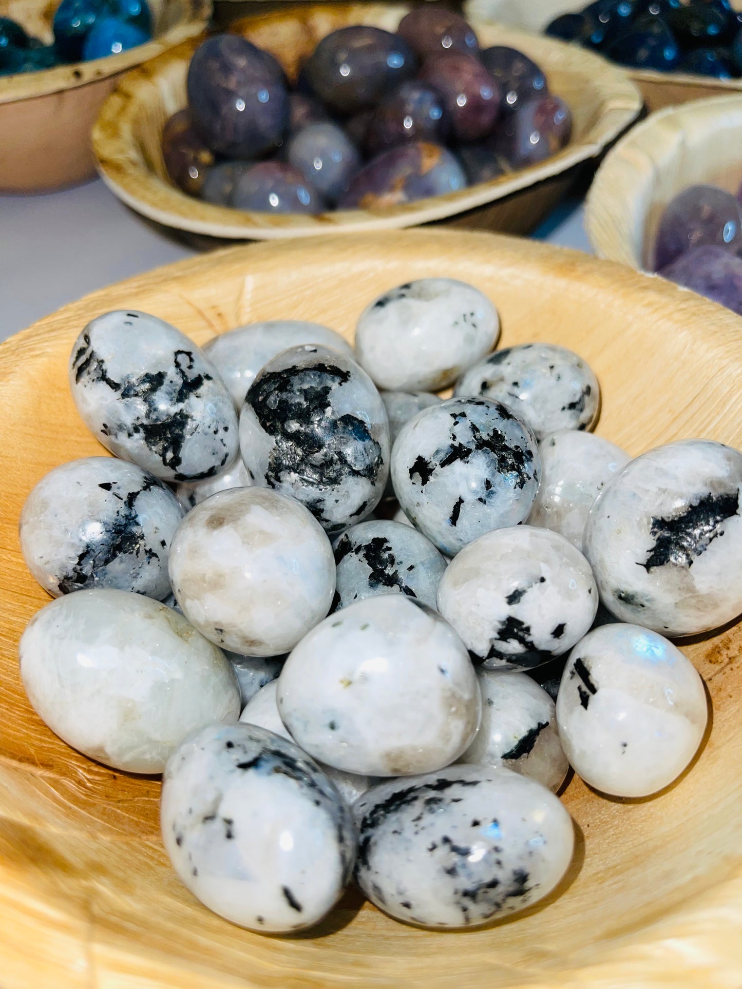 Rainbow Moonstone Tumbles