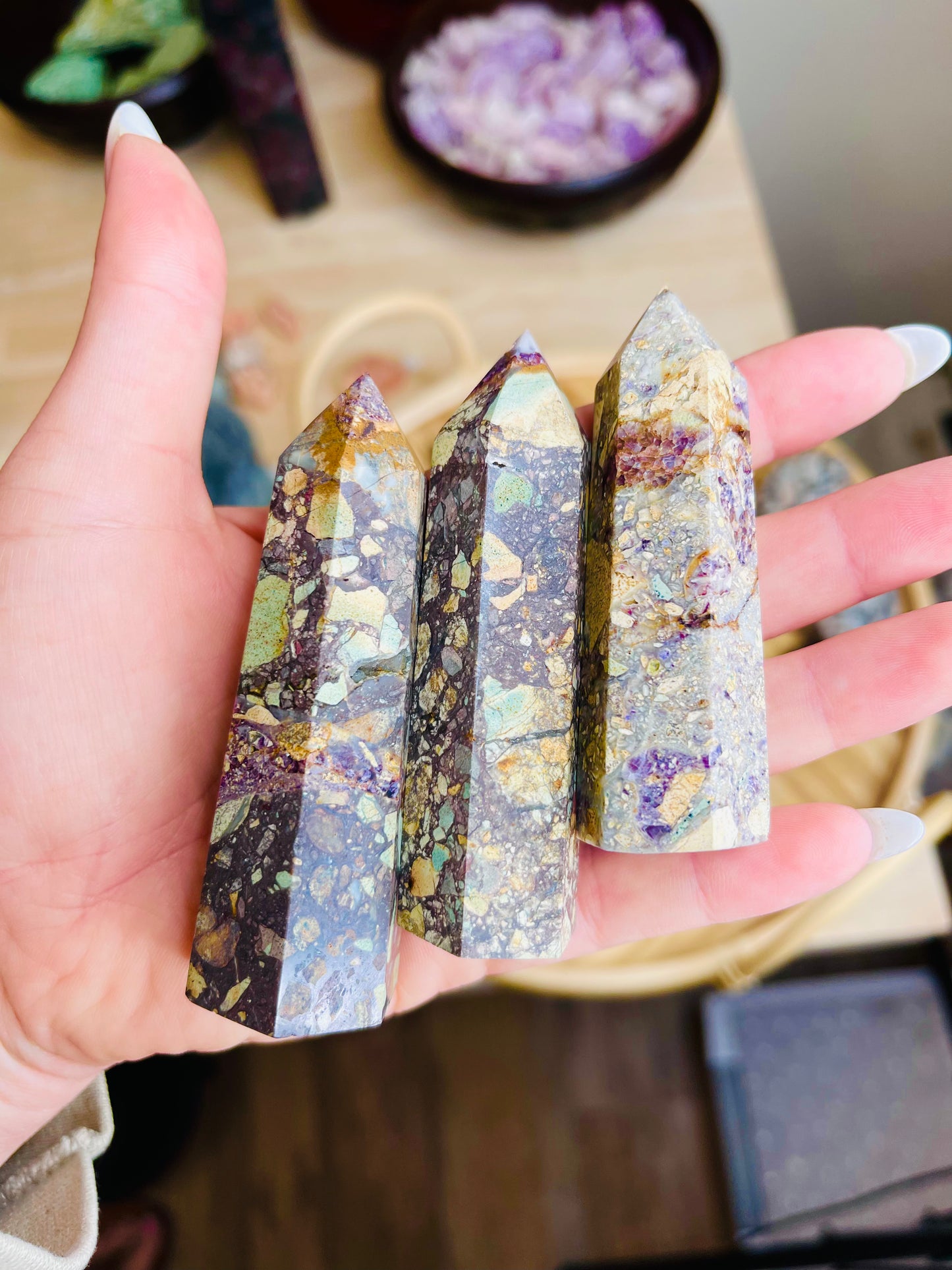 Purple Brecciated Jasper Tower