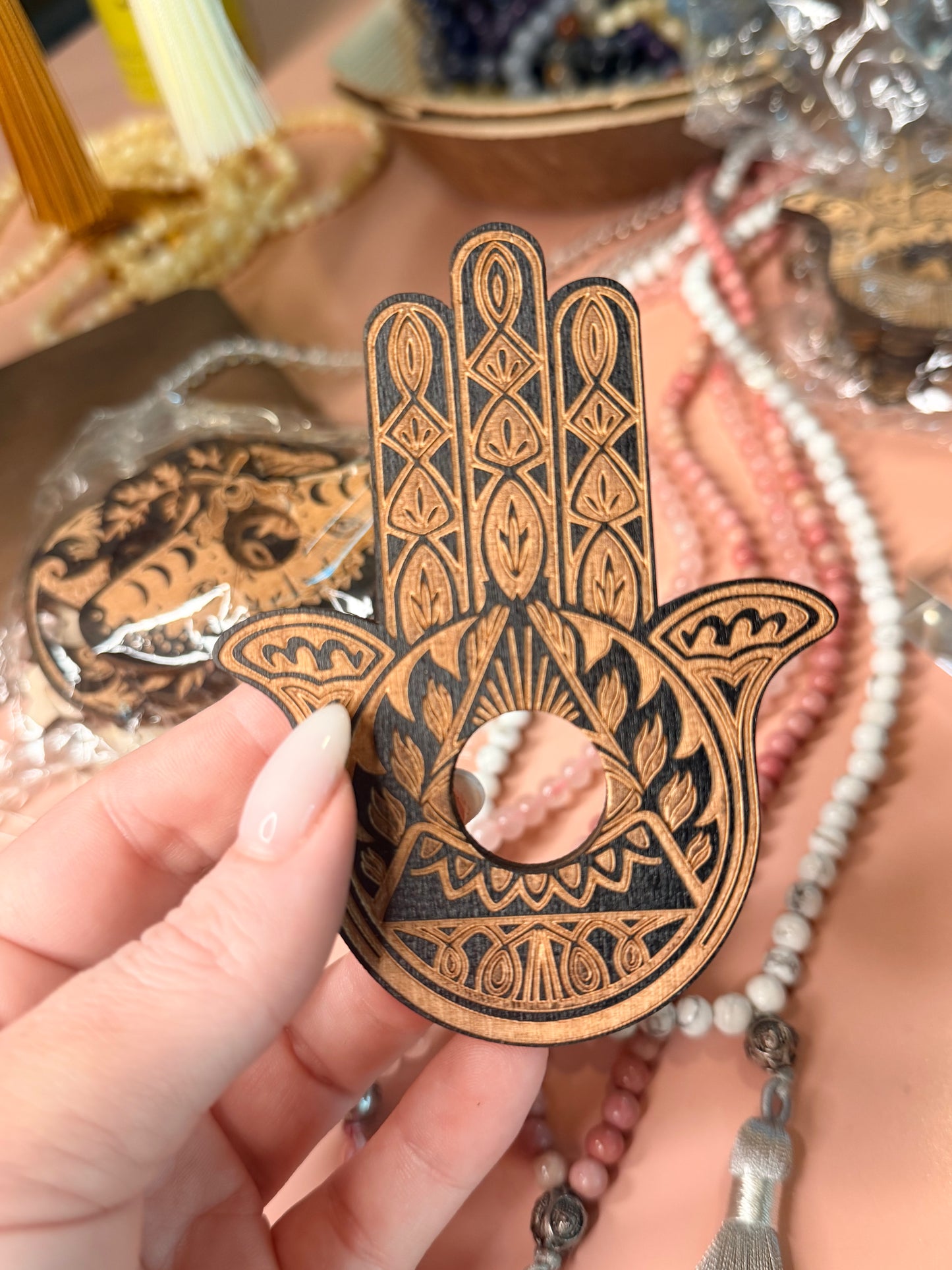 Wooden Carved Sphere Holders