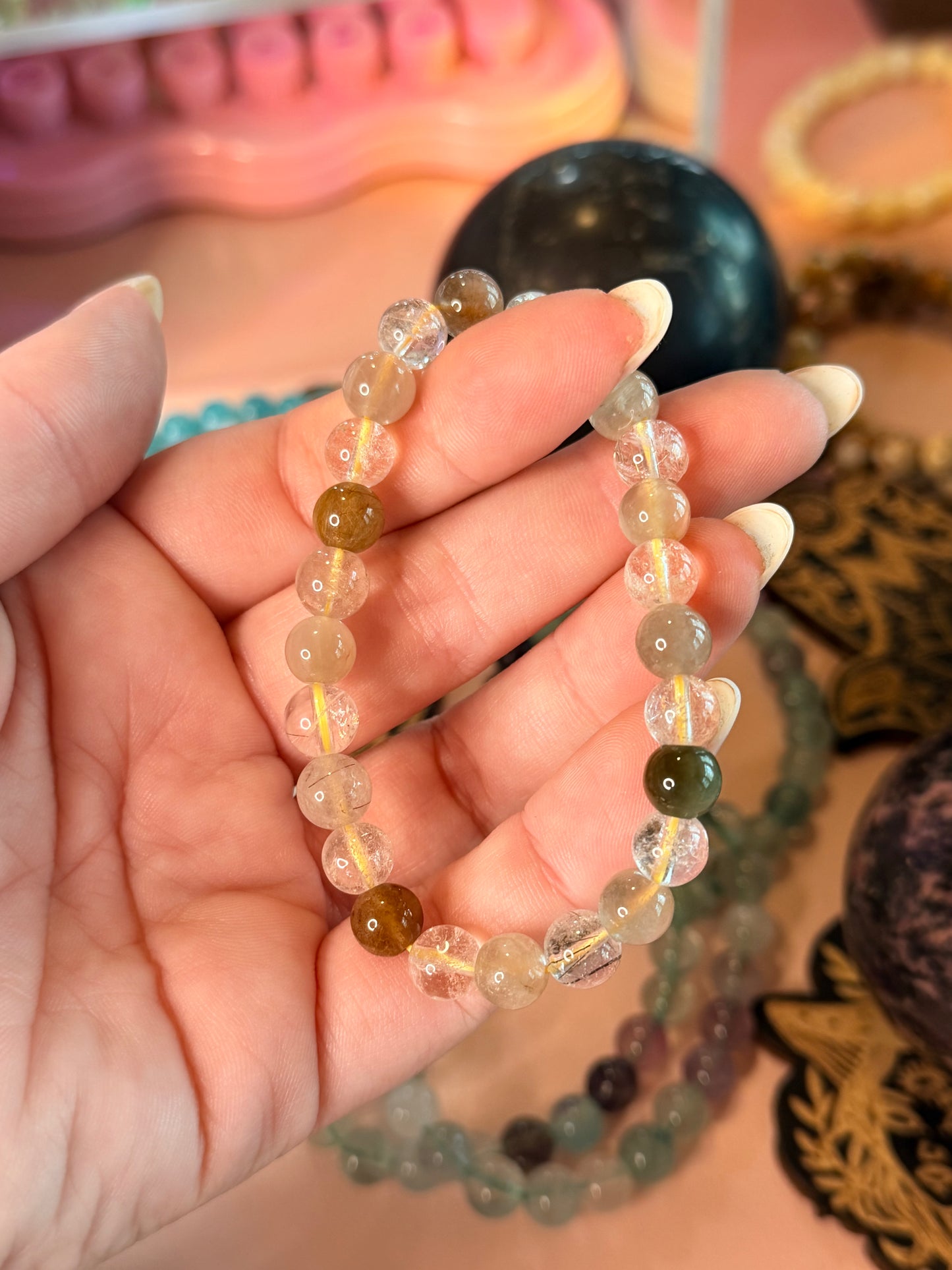 Beautiful Golden Rutilated Quartz Bracelet