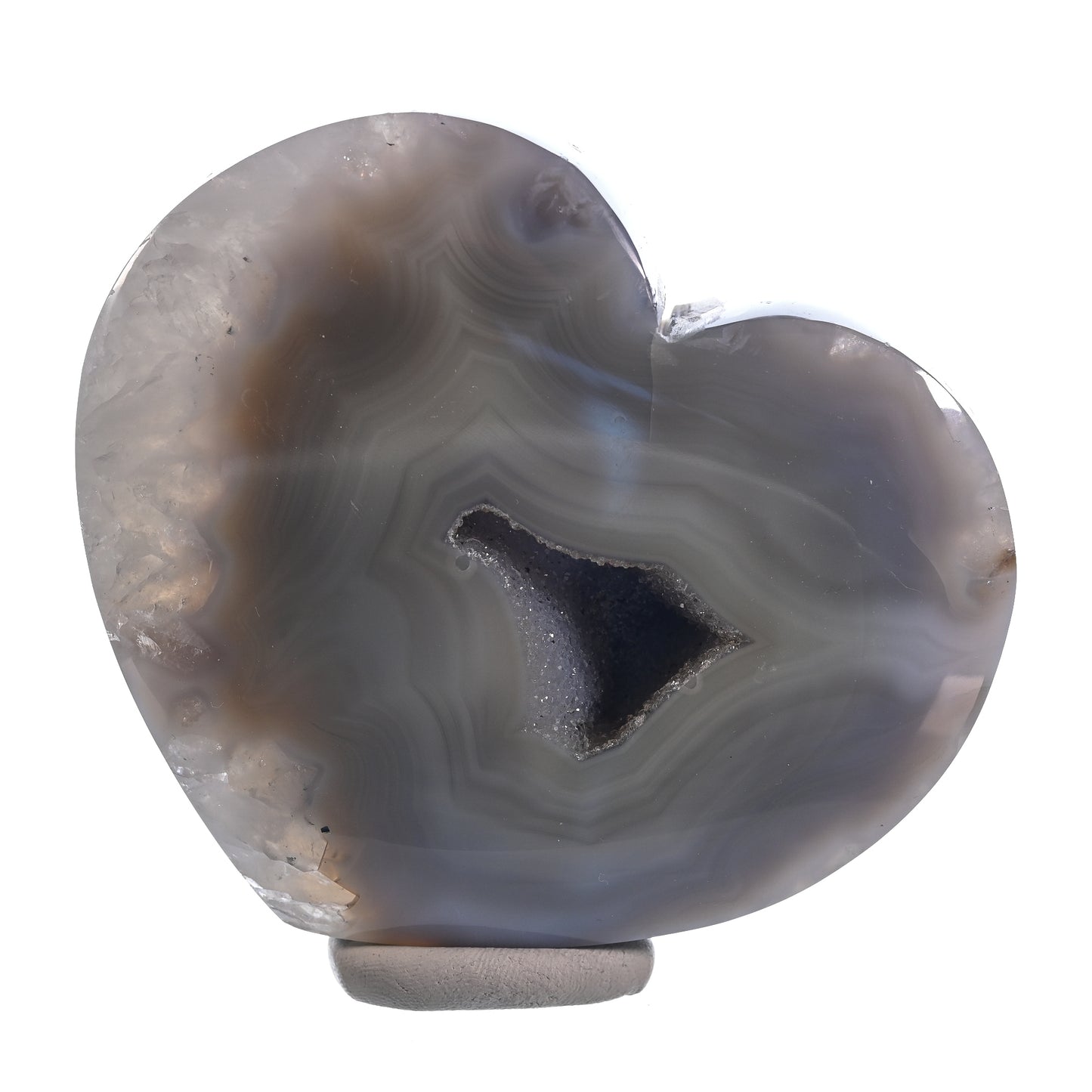 Agate Geode Heart No 12