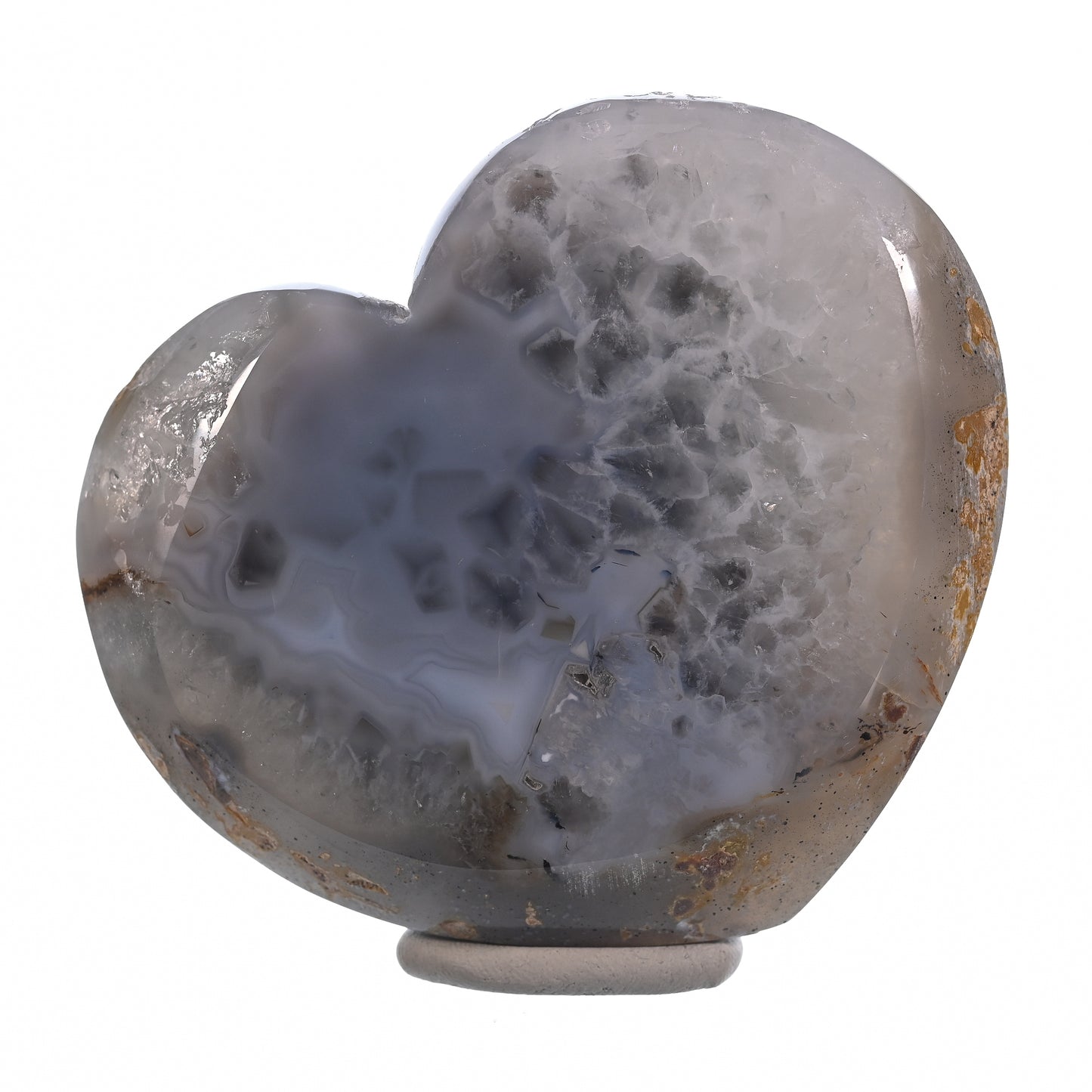 Agate Geode Heart No 12