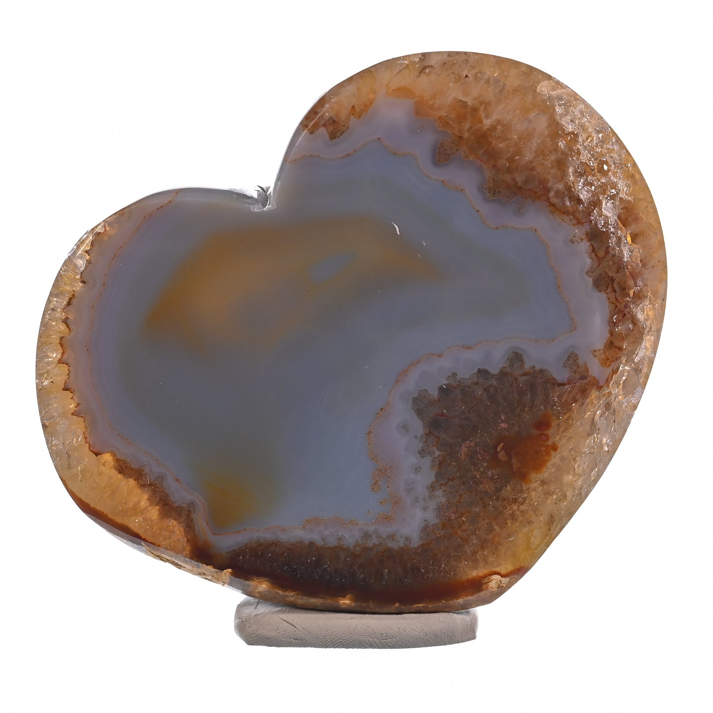 Agate Geode Heart No 4