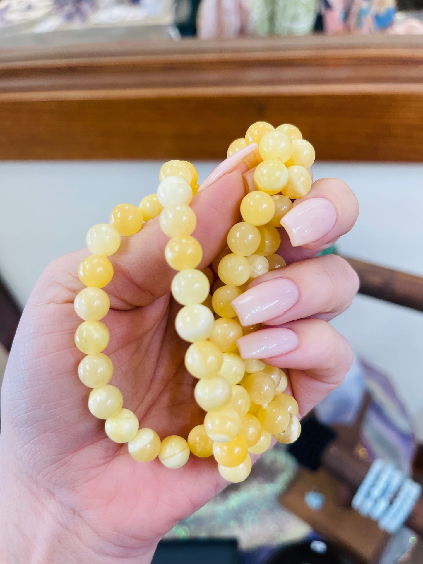 Yellow Calcite Crystal Healing Bracelets