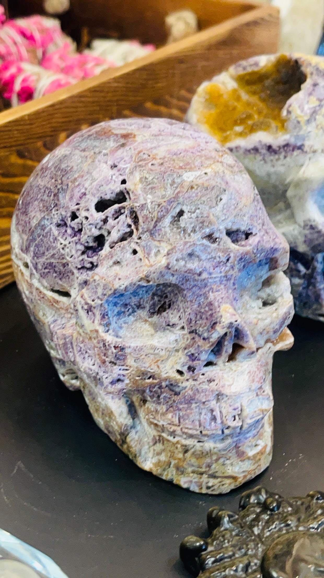 Purple Sphalerite Skull - XL